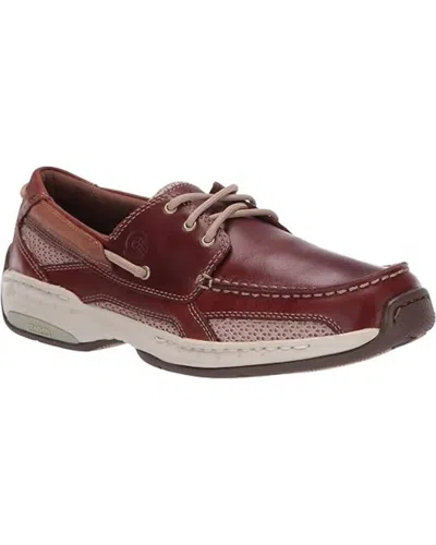 Dunham Men's Captain Boat Shoes In Brown In White