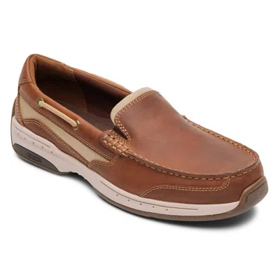 Dunham Men's Captain Venetian Boat Shoe In Tan Leather