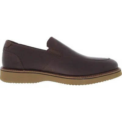 Dunham Men's Clyde Slip-on Shoes - X-wide In Saddle Brown In Multi