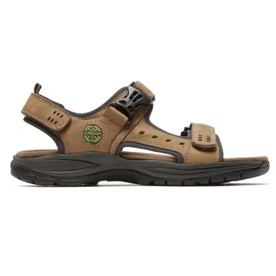 Dunham Men's Nolan Adjustable Sandal In Tan 4e In Brown