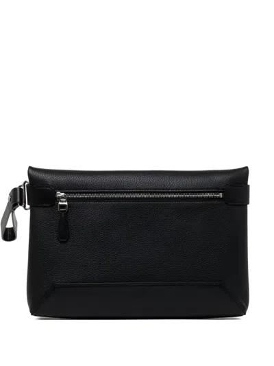 Dunhill 1893 Harness Zipped Clutch Bag In Black