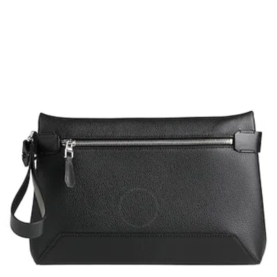 Dunhill 1893 Harness Zipped Leather Pouch In Black