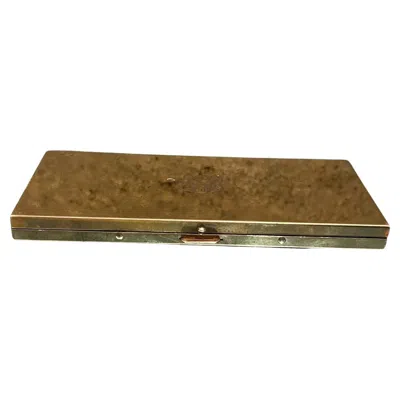 Pre-owned Dunhill 1960s Vintage Brass Compact Case In Brown