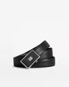Dunhill Automatic Buckle Leather Belt In Black