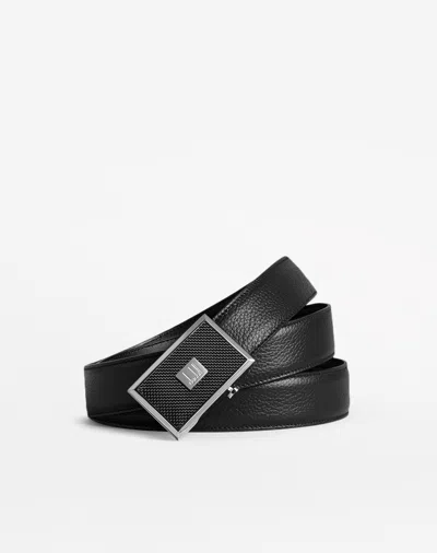 Dunhill Automatic Buckle Leather Belt In Black