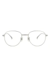 Dunhill Round-frame Titanium Optical Frames In Metallic