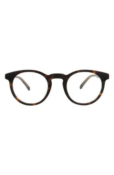 Dunhill 49mm Round Optical Glasses In Brown