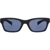 Dunhill 53mm Rectangular Sunglasses In Black