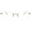 Dunhill Square-frame Titanium Optical Frames In Gold