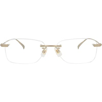 Dunhill Square-frame Titanium Optical Frames In Gold