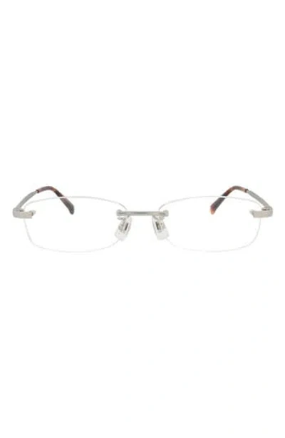 Dunhill 56mm Rimless Rectangular Optical Glasses In Red