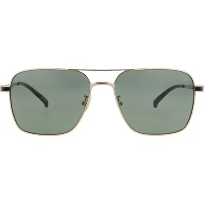 Dunhill 58mm Aviator Sunglasses In Yellow