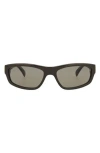 Dunhill 58mm Rectangular Sunglasses In Metallic