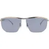 Dunhill 62mm Browline Sunglasses In Silver Silver Light Blue