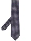 DUNHILL ABSTRACT-PRINT SILK TIE