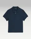 Dunhill Ad Cypher Cotton Pique Short Sleeve Polo In Blue