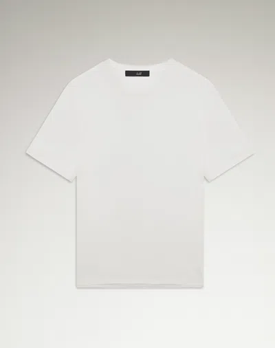 Dunhill Ad Cypher Cotton Short Sleeve T-shirt In White