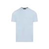 Dunhill Short-sleeved Solid T-shirt In Blue