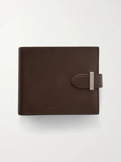 Dunhill Leather Billfold Wallet In Brown