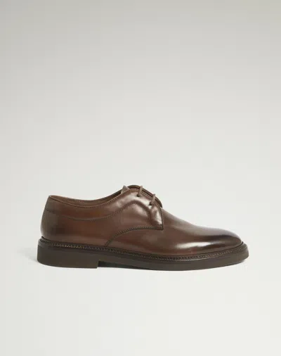 Dunhill Apsley Derby Shoes In Brown