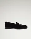 Dunhill Armorial Evening Slippers In Black