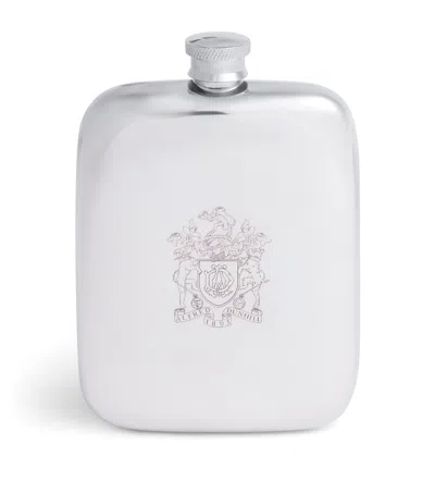 Dunhill Armorial Flask In Silver