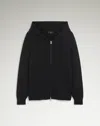 DUNHILL ATHLUXURY COTTON CASHMERE ZIPPED HOODIE