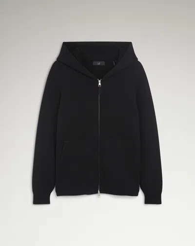 Dunhill Athluxury Cotton Cashmere Zipped Hoodie In Blue