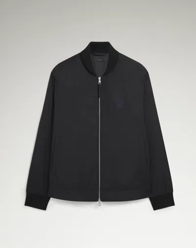 Dunhill Athluxury Wool Bomber In Blue