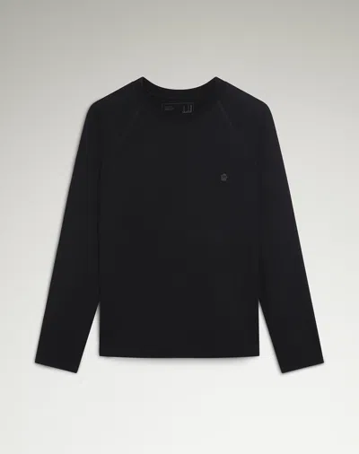 Dunhill Athluxury Wool Long Sleeve T-shirt In Blue