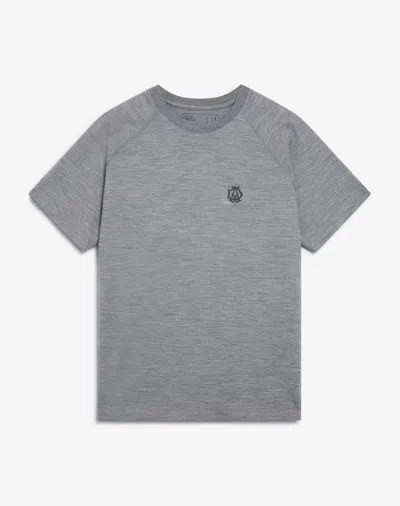 Dunhill Athluxury Wool Short Sleeve T-shirt In Grey