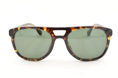 Pre-owned Dunhill Authentic  Sdh106 0909 Tortoise Aviator Bridges Plastic Sunglasses In Green