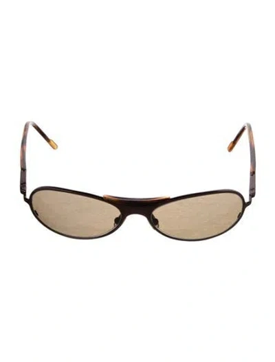 Pre-owned Dunhill Aviator Tinted Sunglasses In Brown