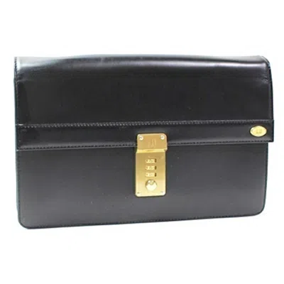 Pre-owned Dunhill Beige Black Leather Clutch Bag () In Multi