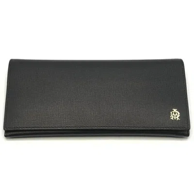 Pre-owned Dunhill Belgrave Leather Coin Purse/coin Case () In Black