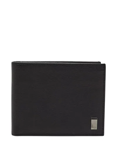 Pre-owned Dunhill Bifold Leather Wallet In Black