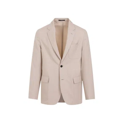 Dunhill Biscuit Wool Convertible Jacket In Neutrals