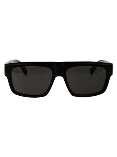 Dunhill Black Acetate Sunglasses In Multi