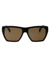 Dunhill Black Acetate Sunglasses In Brown