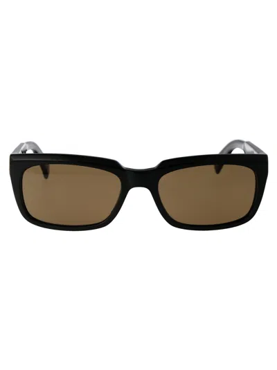 DUNHILL DUNHILL BLACK ACETATE SUNGLASSES