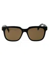 Dunhill Black Acetate Sunglasses In Brown