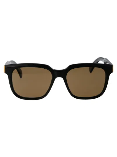 DUNHILL DUNHILL BLACK ACETATE SUNGLASSES