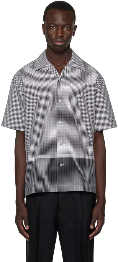 Dunhill Black & White Check Shirt In Black White 121