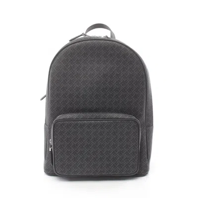 Pre-owned Dunhill Black Coated Canvas Leather Backpack ()