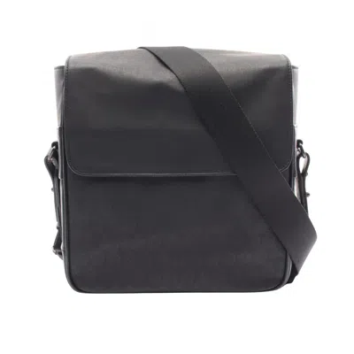 Pre-owned Dunhill Black Coated Canvas Shoulder Bag ()