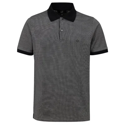 DUNHILL DUNHILL BLACK COTTON POLO MEN'S SHIRT