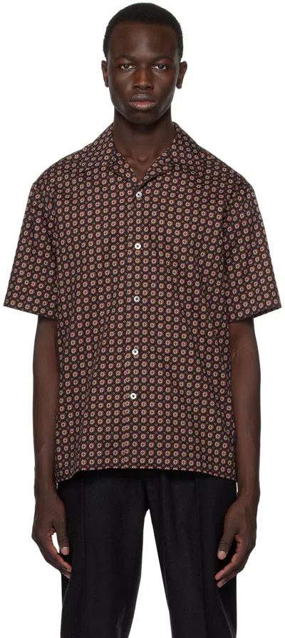 Dunhill Black Gasket Print Shirt In Black 001