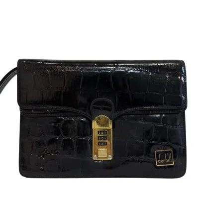 Pre-owned Dunhill Black Leather Clutch Bag Pouch ()
