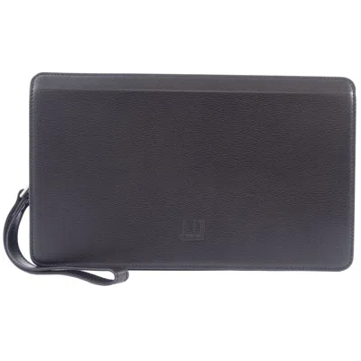 Pre-owned Dunhill Black Leather Clutch Bag ()