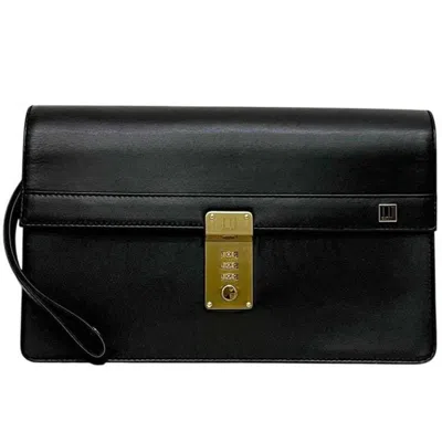 Pre-owned Dunhill Black Leather Clutch Bag ()